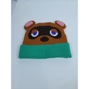 Animal Crossing Game Tom Nook Character Face Beanie Hat Nintendo